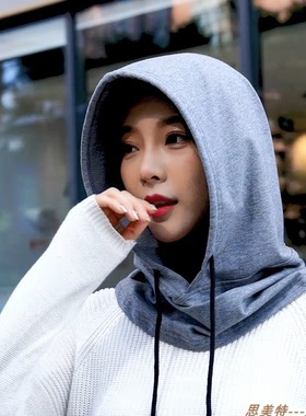 纯棉假帽子领连帽假领子女配毛衣卫衣春秋新款休闲百搭护脖子保暖