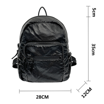 真皮软皮羊皮女包高级感小众双肩书包2025新款韩版大容量旅行背包