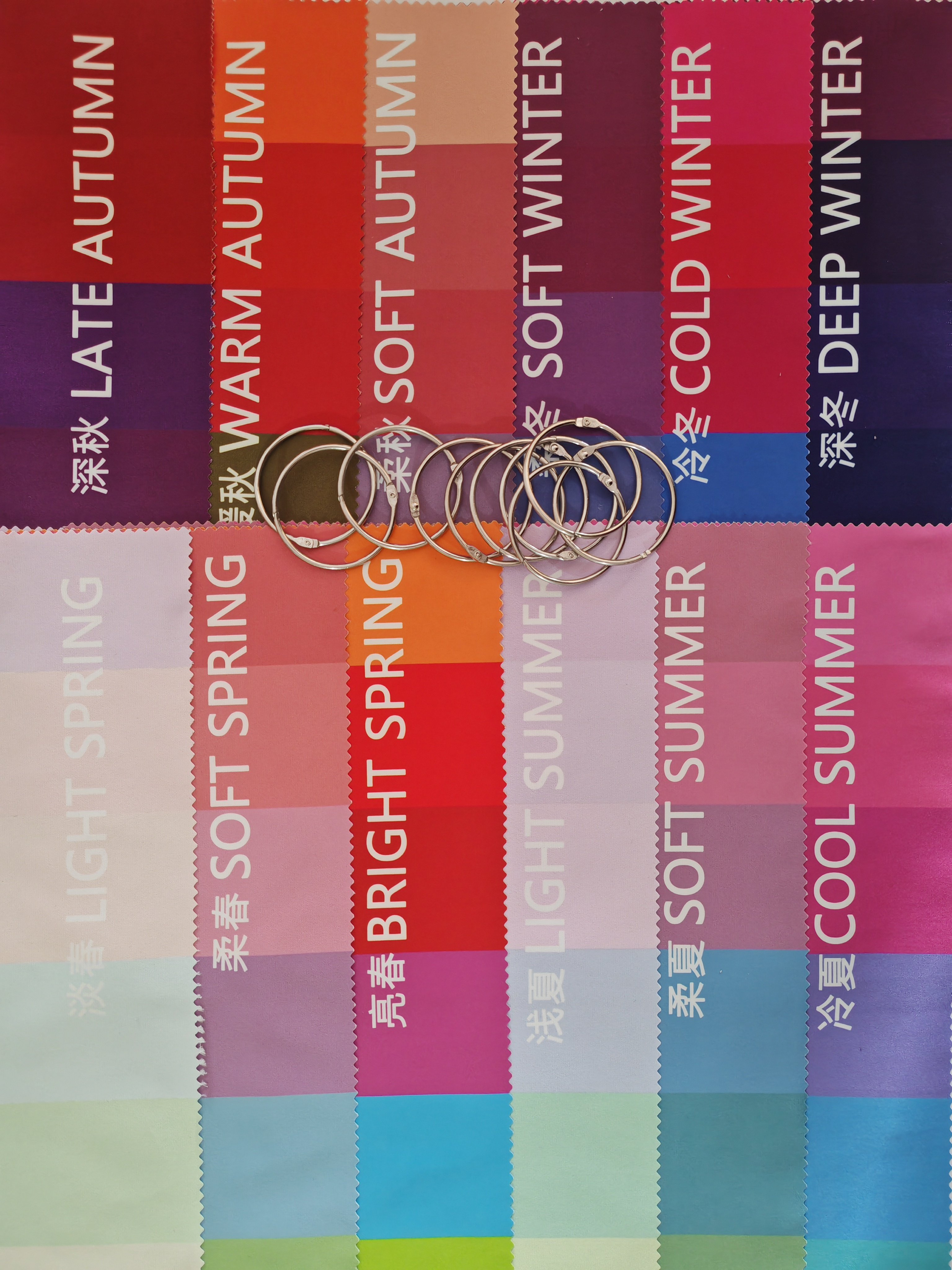 冷暖明度纯度速成诊断布浅柔艳深暖冷浊暗形象顾问色彩测试布色布