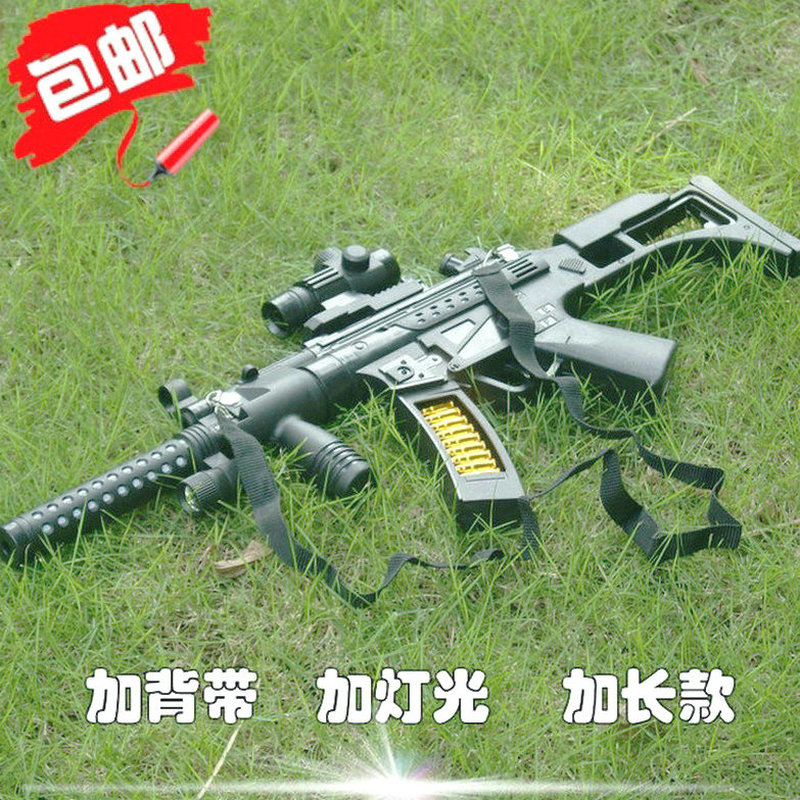 儿童玩具枪塑料枪玩具机关枪背带冲锋枪不可发射电动声音灯光功能