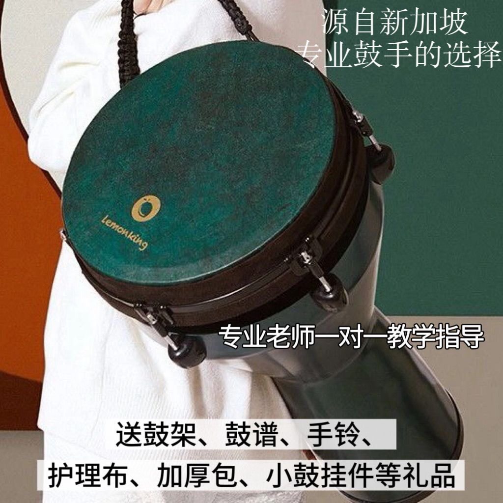 lemonking 马丁非洲鼓10寸专业成年人初学者手鼓高音质12寸敲打鼓