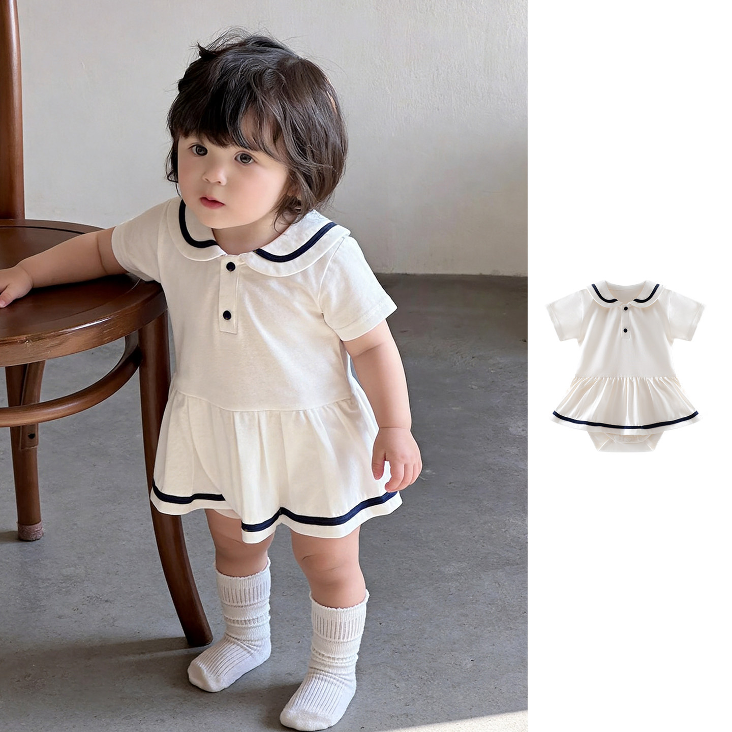 叮当乐园a类柔软三角爬服淑女