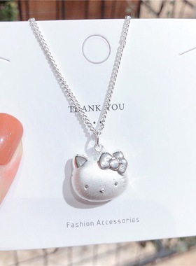 正生纯银999足银麻花链女童项链