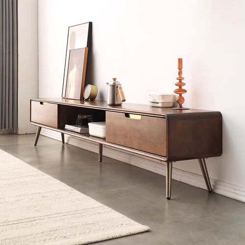 全实木木简约现代风地柜客厅家具