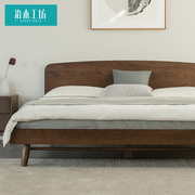 治木工坊实木双人床1.5米进口橡木1.8米实木床卧室床北欧简约家具