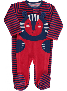 法单DPAM婴儿连体衣新生儿男女童宝宝天鹅绒保暖包脚连身外出爬服