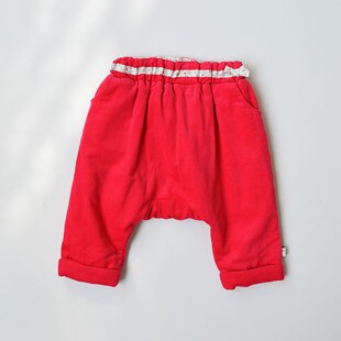 特价 法单纯原新生早产儿女宝双层夹棉灯芯绒休闲裤 子0M 长裤