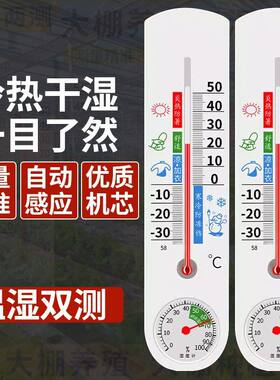 大棚专用温度表湿度计菜棚温室养殖农业种植家用室内外温度计湿度