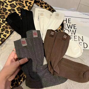 高品质袜子女欧货后侧miu手工布