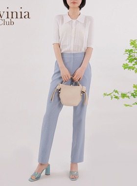 商场同款Lavinia Club纯色简约通勤直筒休闲裤女夏新款P13K18