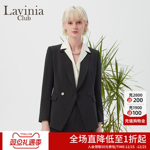 气质百搭通勤外套上衣B31W09S 女春新款 Lavinia时尚 休闲OL西装