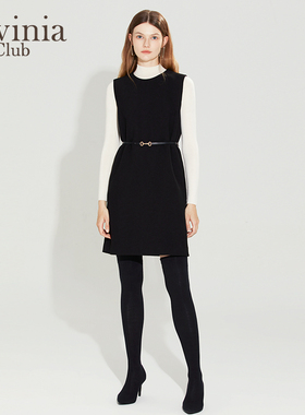 Lavinia赫本风小黑裙25春秋时尚商务通勤气质优雅修身减龄连衣裙