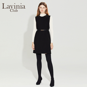 Lavinia赫本风小黑裙25春秋时尚商务通勤气质优雅修身减龄连衣裙