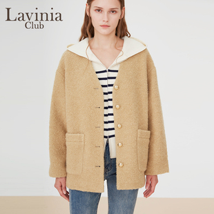 女春秋新款 Lavinia羊毛针织开衫 v领宽松通勤百搭简约毛衣外套