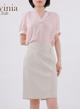 Lavinia 夏季新款OL通勤时尚工作A裙简约气质包臀半身裙J13Q13XS