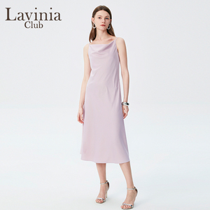 Lavinia 新款经典法式一字领吊带裙女夏季典雅气质轻礼连衣裙