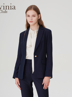Lavinia2025秋新款一粒扣沙漏西装通勤西服女正装职业外套J47W11S