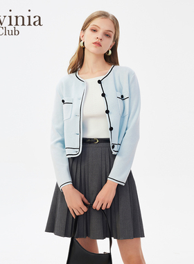 Lavinia 针织衫春秋新款优雅气质圆领长袖通勤上衣女I41Z138S