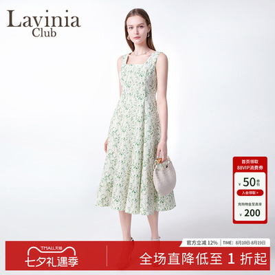 连衣甜妹裙夏吊带碎花无袖印花
