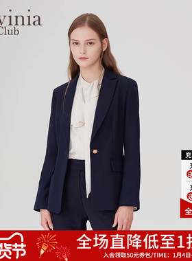 Lavinia2025秋新款一粒扣沙漏西装通勤西服女正装职业外套J47W11S