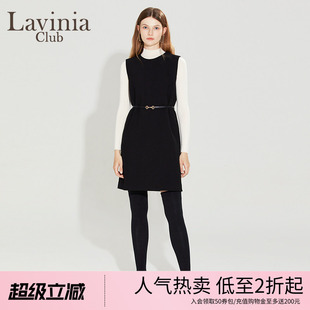 Lavinia赫本风小黑裙25春秋时尚 减龄连衣裙 商务通勤气质优雅修身