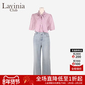 复古休闲百搭阔腿牛仔裤 Lavinia 女Y43K117 女装 时尚 夏季 薄款