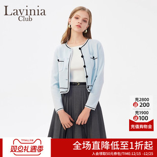 优雅气质圆领长袖 春秋新款 通勤上衣女I41Z138S 针织衫 Lavinia