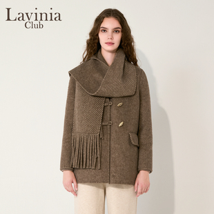 Lavinia双面呢大衣女2025冬季新款轻奢高级羊驼毛呢外套A57D108P