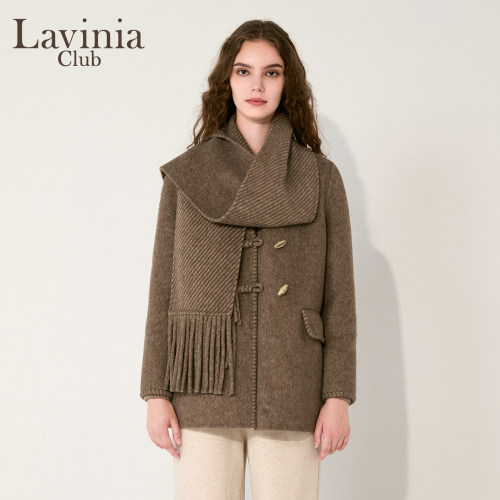 Lavinia双面呢大衣女2025冬季新款轻奢高级羊驼毛呢外套A57D108P