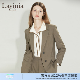 简约高级感西服OL职场 外套女25春秋时尚 Lavinia法式 通勤气质西装
