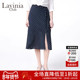 波点半身裙女中长款 Lavinia2025春新款 时尚 黑色气质雪纺裙Q51Q57