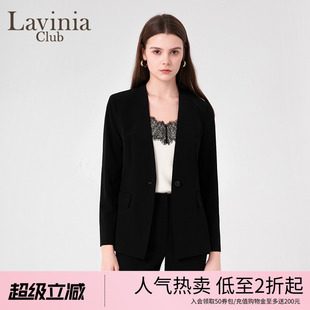 极简气质黑色西装 B45W06S 短外套女通勤显瘦高级感西服春新款