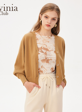 Lavinia 春秋流行时尚v领针织开衫女简约百搭通勤气质上衣Y25Z150