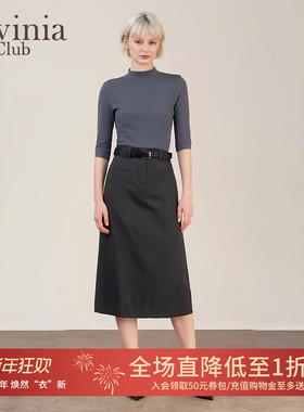 年春秋半高领中袖T恤女修身气质五分袖上衣打底衫外穿Y45Z116