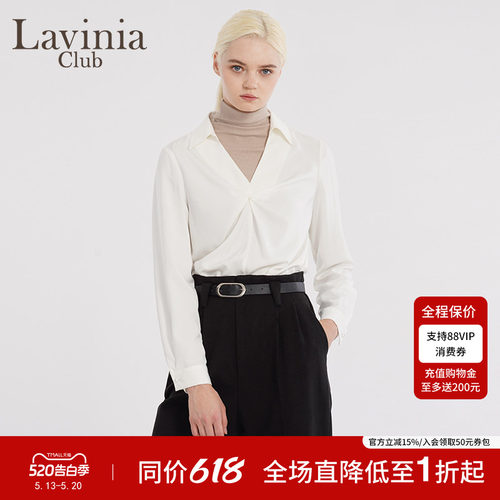 v领宽松打底女士衬衫新品