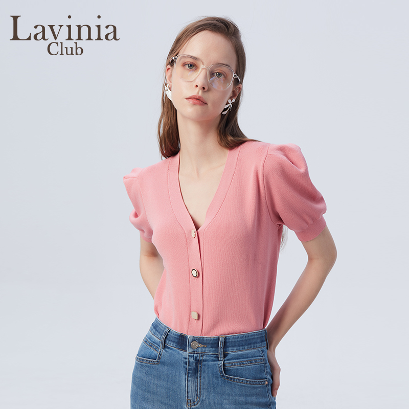 LaviniaClub冰丝针织开衫女