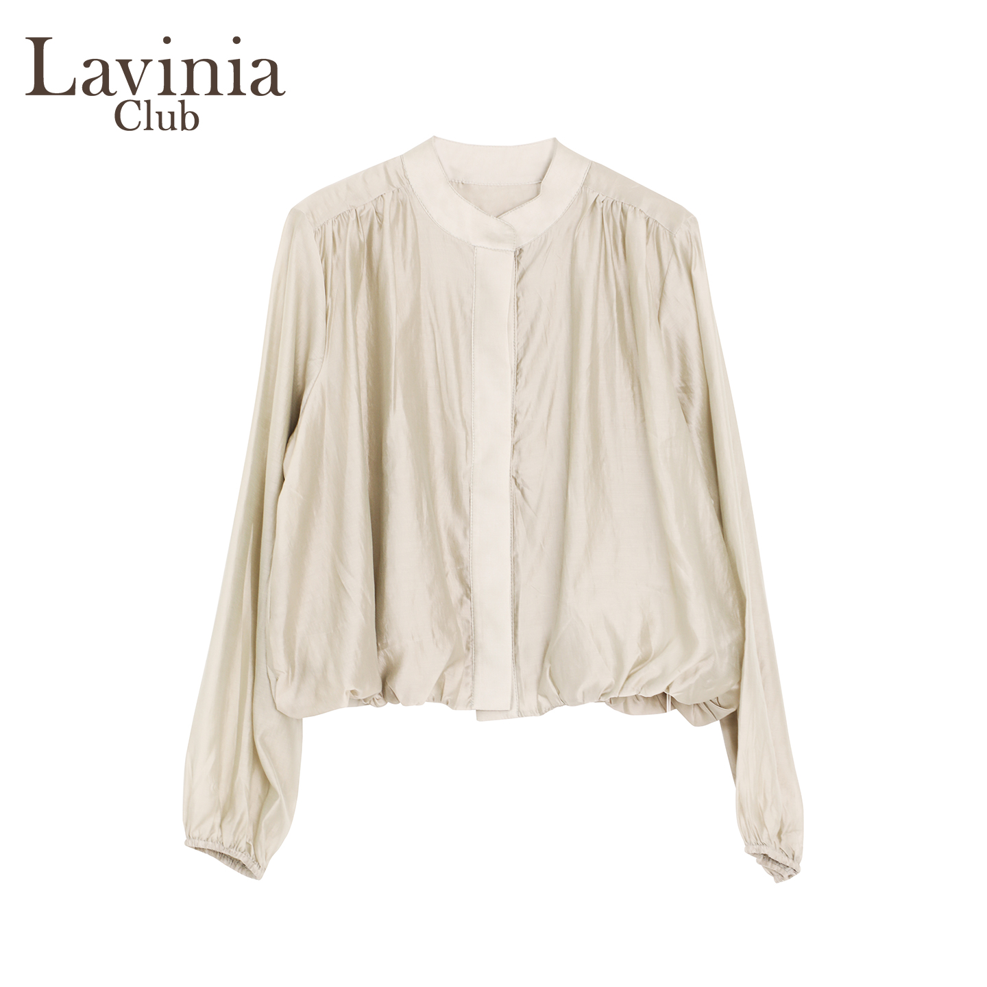 Lavinia抽绳莱赛尔天丝衬衫设计感空调小衫2025早秋新款Y53C120W