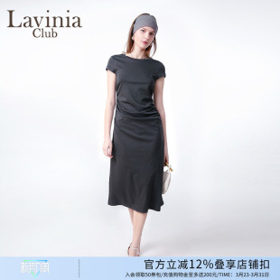 Q53L114 气质褶皱收腰显瘦包臀裙子法式 Lavinia连衣裙夏季 2025新款