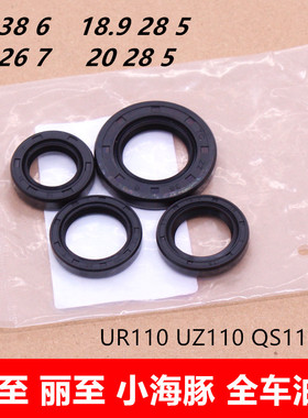 适用轻骑铃木乐至丽至小海豚QS110T-3 UZ/UR110T曲轴左右全车油封