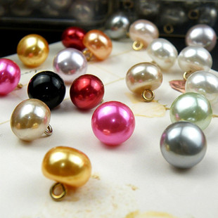 高档珍珠纽扣扣子圆形彩色毛衣衬衫衬衣衣服百搭大钮扣小香风百搭