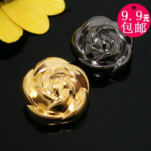 纽扣专卖新款高档玫瑰金花型金属钮扣毛衣大衣扣风衣外套装饰扣子