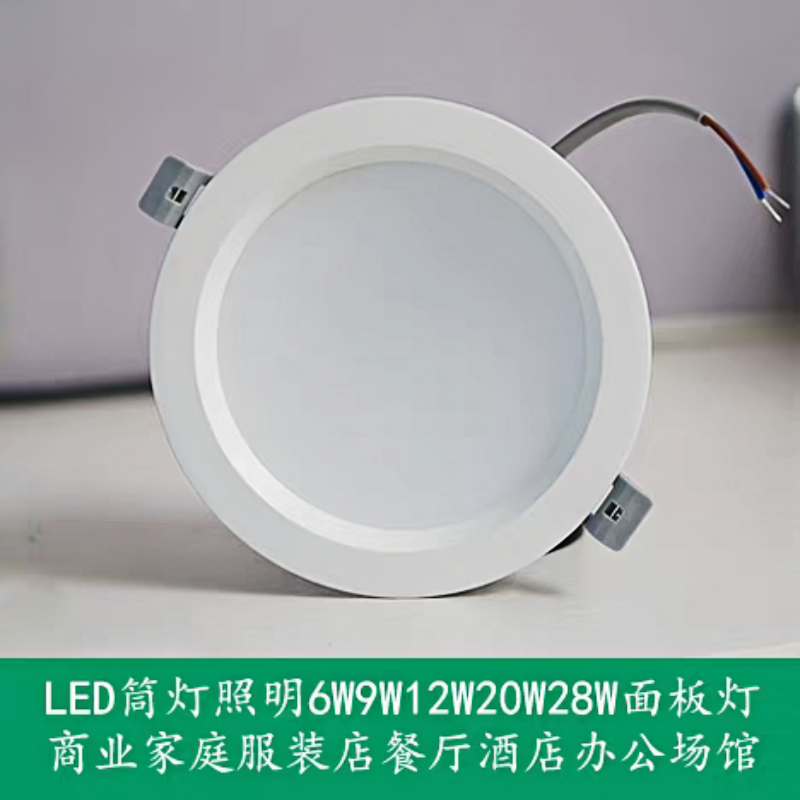 LED筒灯面板灯6W9W12W20W28W星际家庭展餐厅服装办公商业照明