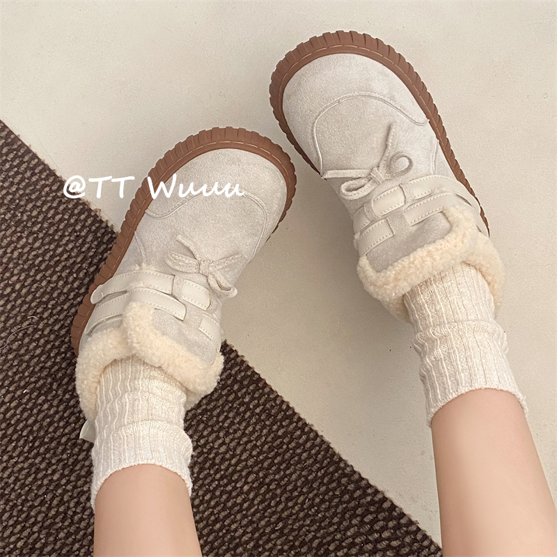 保暖棉鞋外穿厚底棉靴防滑