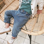 Quần áo trẻ em Blink mùa thu mới 2019 Phiên bản Hàn Quốc quần jeans sáng màu Quần bé trai chân hoang dã quần bé thủy triều - Quần