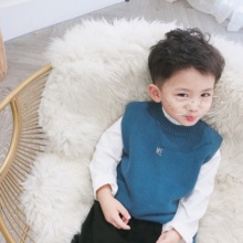 男童马甲背心儿童针织毛衣宝宝春秋韩版坎肩2020新款小女孩毛线衣