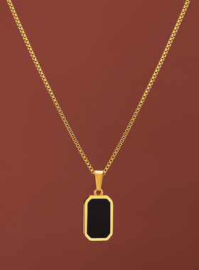 小巧精致无事牌钛钢镀金项链女轻奢小众高级感欧美时尚小众设计