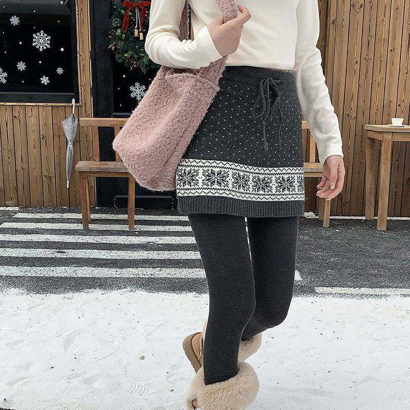 新款波点针织半身短裙小个子松紧腰韩系气质A字裙高级提花裙子,女装/女士精品,半身裙,淘宝优惠券,粉丝福利购,淘宝优惠卷