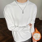 1w件+420g德绒加绒款宽松基础长袖打底室内模特T2601-JRP16.5，男装T恤，电商A030