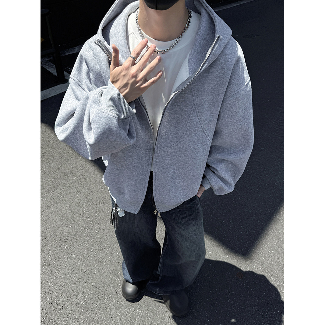 内搭潮牌高级感卫衣连帽外套套头衫拉链秋新款City2025WY605P45,女装短外套,电商A030