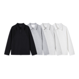 5w+280g曼巴棉2026春款重磅POLO衫翻领长袖T恤假模特T2599特P18，男装T恤，电商A030